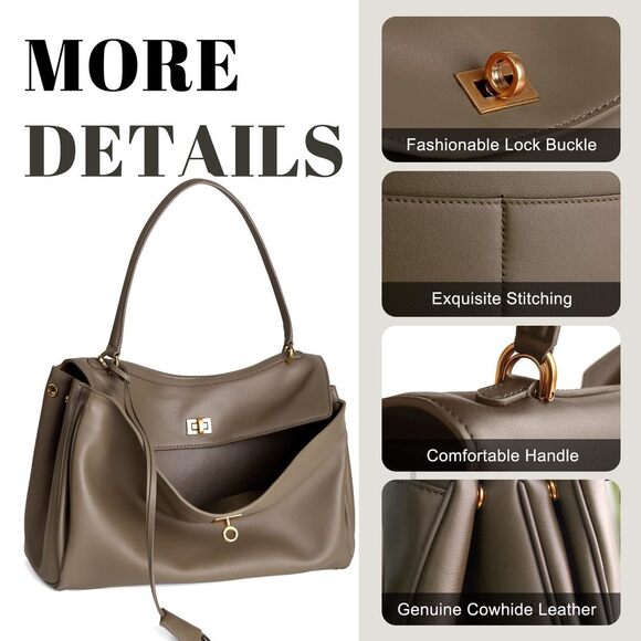 Purses Handbags Kiss Lock Satchel Satchel Chain Strap Satchel Pu Textured - Picture 4 of 6